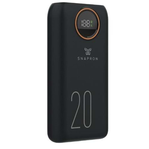 Snapron SNP-3013 20.000 Mah LCD Ekran Dahili Kablolu 22.5w Hızlı Şarj Powerbank