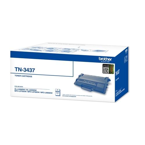 Brother TN-3437 8.000 Sayfa Black Siyah Toner HL-L5100 HL-L5200DW HL-L6200DW 
