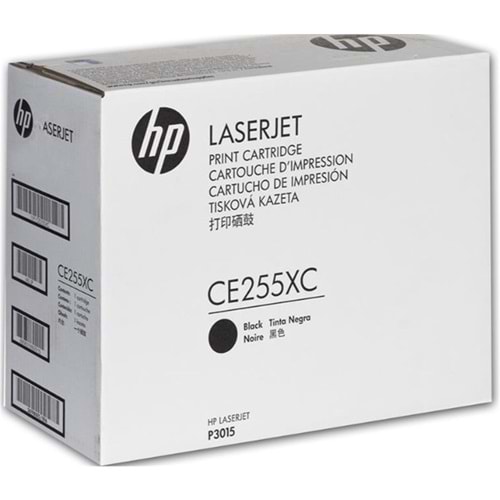 HP 55XC Black Siyah Taahütlü 12.500 Sayfa Yüksek Kapasite Toner CE255XC