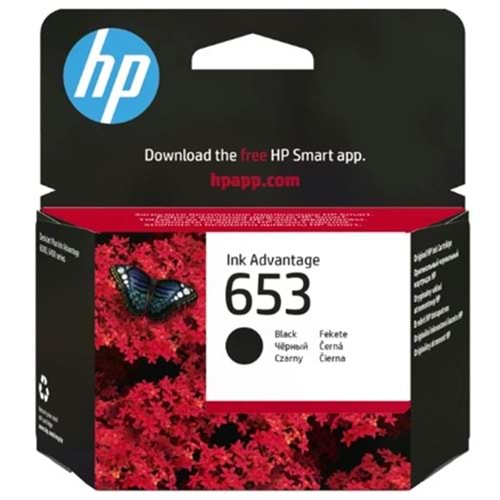 HP 653 Black Siyah Kartuş 3YM75AE