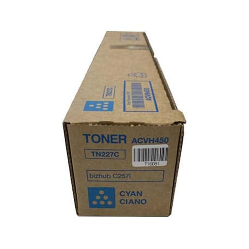 Konica Minolta TN-227C Cyan Mavi Orjinal Fotokopi Toneri Bizhup C257i 24.000 Sayfa