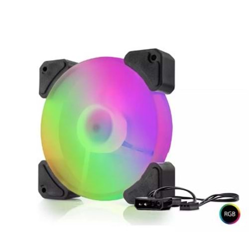 Hadron Hdx1518 12cm Kasa Fanı Performans 4Pin Rgb Siyah