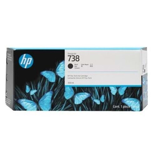 HP 738 Black Siyah 300ML Plotter Kartuşu 498N8A