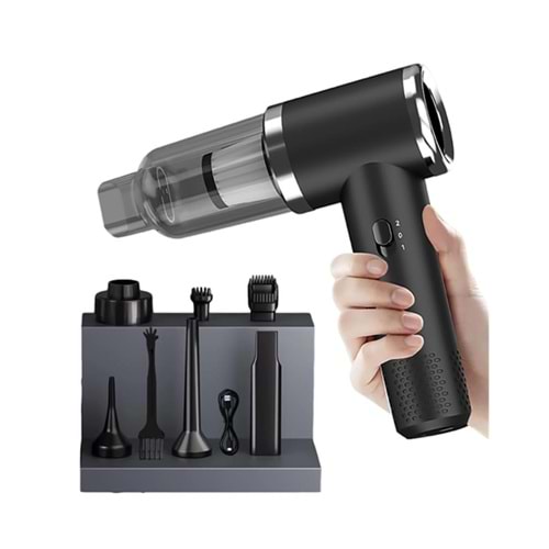 Enkado Raca Vacuum Siyah Şarjlı 2 Kademeli 12.000 Pa Üflemeli El Araç Süpürgesi 