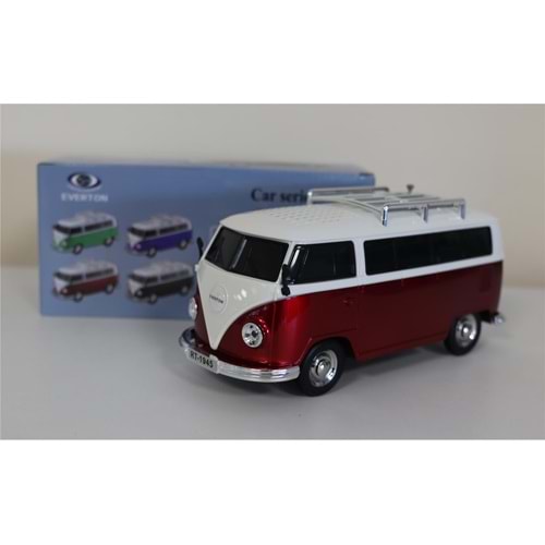 EVERTON RT-1945 Kırmızı Arabalı Bluetooth Fm-Usb-Tf-Aux Şarjlı Nostaljik Radyo