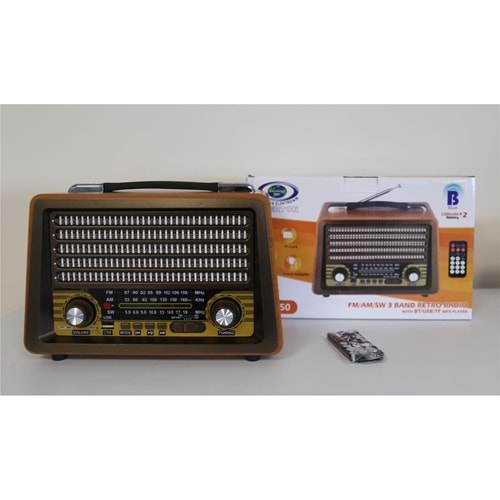 Everton Rt-750 Bluetooth Fm-Usb-Tf-Aux Şarjlı Nostaljik Radyo