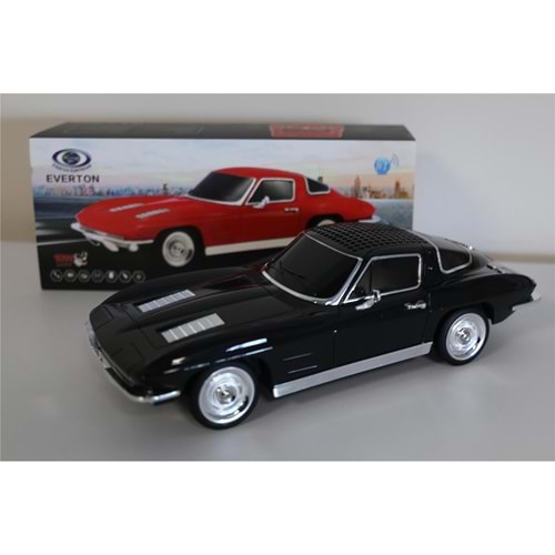 EVERTON RT-1956 Siyah Arabalı Bluetooth Fm-Usb-Tf-Aux Şarjlı Nostaljik Radyo