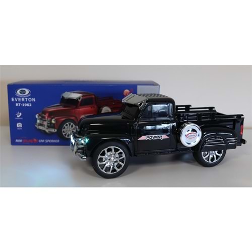 EVERTON RT-1962 Siyah Arabalı Bluetooth Fm-Usb-Tf-Aux Şarjlı Nostaljik Radyo