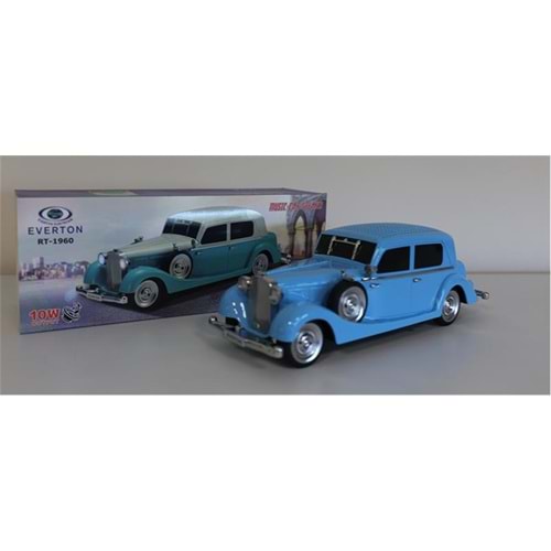 EVERTON RT-1960 Emerald (Zümrüt Yeşi)l Arabalı Bluetooth Fm-Usb-Tf-Aux Şarjlı Nostaljik Radyo