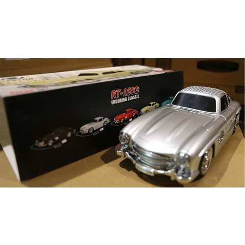 EVERTON RT-1953 Silver Gri Arabalı Bluetooth Fm-Usb-Tf-Aux Şarjlı Nostaljik Radyo