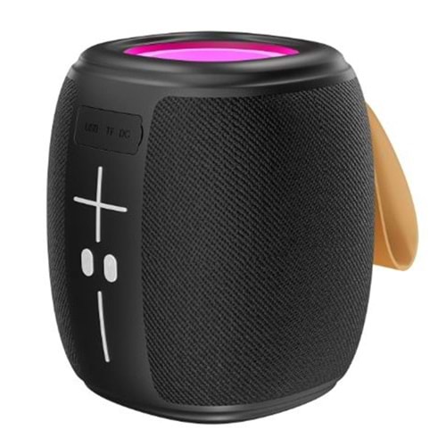 Mikado MD-888 CUBE Siyah 5W 1200mAh BT-TF-USB-LED Işıklı Speaker Hoparlör