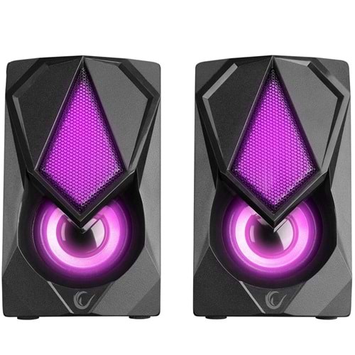 Rampage RMS-G19 2.0 5 Watt LED Işıklı Siyah Multimedia Speaker