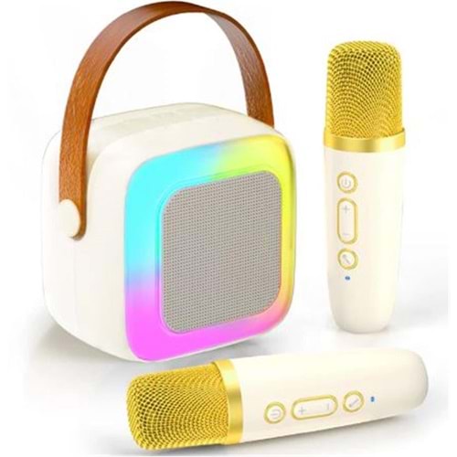 WowKids SY13 İki Mikrofonlu Gold Karaoke Speaker