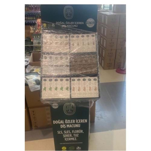 Eyüp Sabri Tuncer Doğa 90lı Diş Macunu Standı (Misvak-Karanfil-Bambu Karbon-Kakao-Nane-Zencefil)