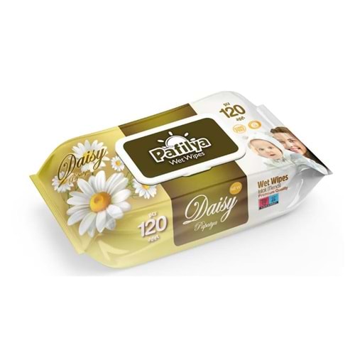 Pafilya Papatya Islak Mendil 120 li (Alcohol Free- Paraben Free) Premium Quality(çiçekli)