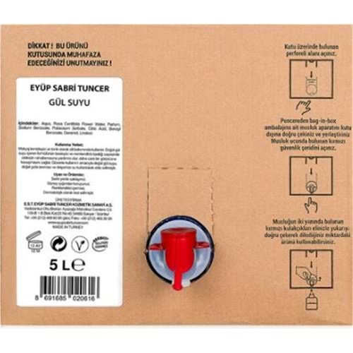 Eyüp Sabri TuncerGül Suyu 5 lt - Bag in Box