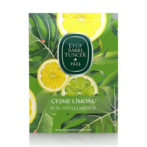 Eyüp Sabri Tuncer 50li Mendil Çeşme limonu Kolonyalı (9,3 x 12,5) Doypack