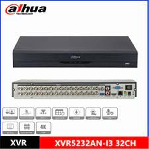Dahua XVR5232AN-5M-I3 2 MP H265+ 32 Kanal 5in1 DVR Kayıt Cihazı