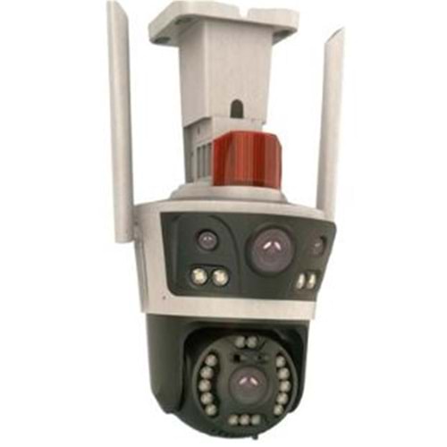 Apronx APX-WP233 6Mp 3.6mm 2-2.8mm Üç Kamera 39 Led Wifi PTZ 