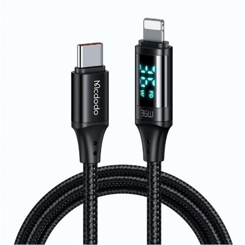 MCDODO CA-1030 36W TYPE-C TO LİGHTNİNG DİJİTAL GÖSTERGELİ DATA-ŞARJ KABLOSU