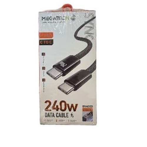 Megatech MT-240T Hasır Type-C To Type-c Data Kablosu