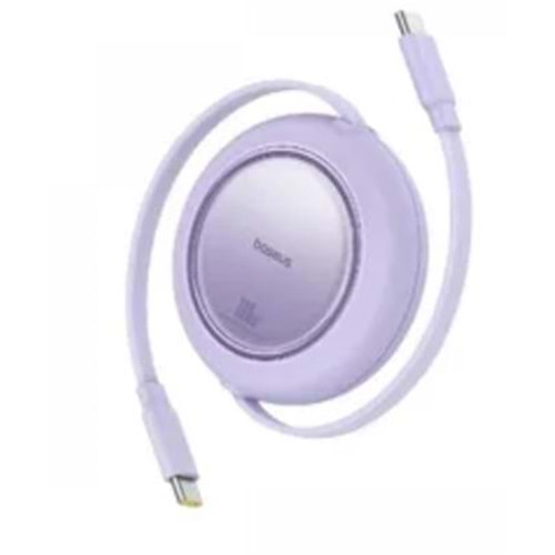 Baseus P10364500213-00 Free2 Pull Mini Kablolu USB-C 100W 2M Mor Şarj Kablosu