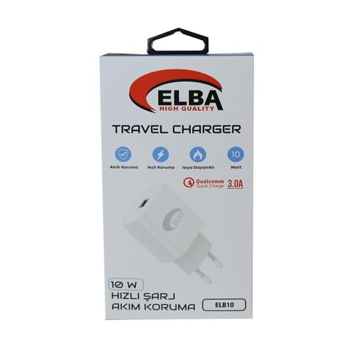 Elba Elb10 10W 3.0A Hızlı Şarj Akıllı Koruma Usb EV Şarj Kafa 
