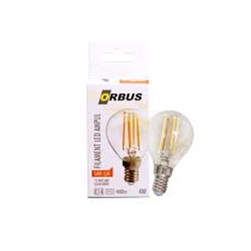 Orbus ORB-PC45 Mum 4W E14 Şeffaf Dekoratif Led Ampul 400 Lm Ra80 220-240V-50Hz