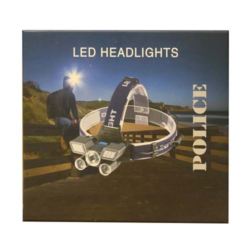 Polıce PS-2365 5li Renkli Işıklı, Şarjlı Kafa Feneri