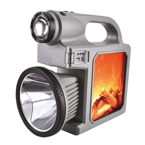 Panther PT-ALLY Usb Şarjlı Solar Panel Fener (Hareketli Şömine Led) P70 Led Şarz Gösterge