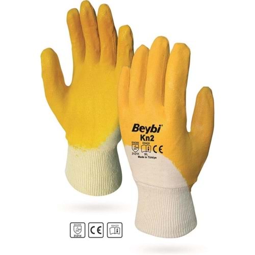 Beybi Pamuk Nitirl PMK KN2 10 Beden Eldiven 12li Paket EN388 (3121X) 