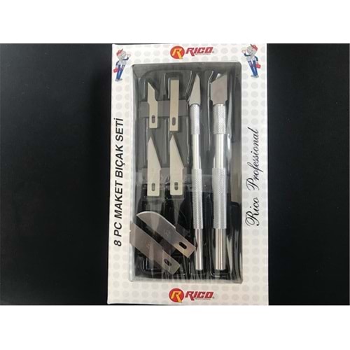 Rıco 019-Kk7001 8 Parça Maket Biçak Seti