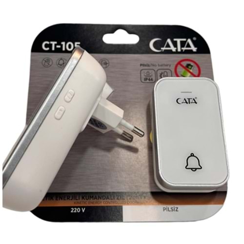 Cata Ct-105 Pilsiz 220v Enerjili Kumandalı Zil (Karışık Renk)