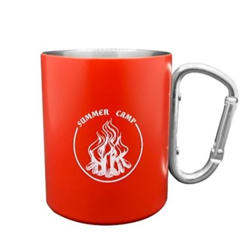 ORCAMP Karabina Çelik Kupa Kırmızı 180ml OUT-1850