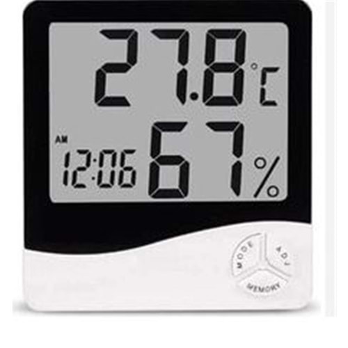 Sline HTC1 Termometre Nem+Hava Ölçer Saatli Sadece İç Ortam