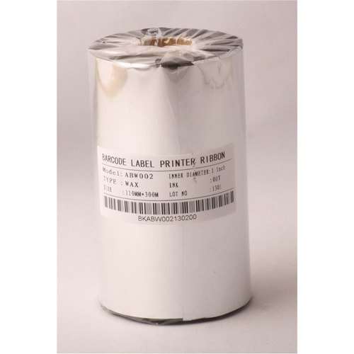 Ribbonsan WX-10FBK 110-300MT Wax Ribbon