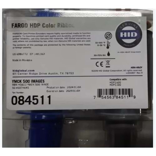 Fargo 084511 Ymck Renk Şerit Hdp5000 Yazıcı
