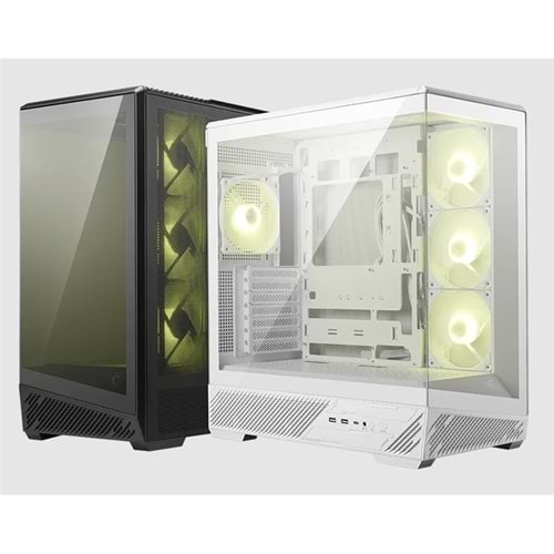 MSI MAG PANO 130R PZ TEMPERLİ CAM 3X120MM REVERSE ARGB 1X120MM ARGB FAN ATX PANORAMİK GAMİNG BİLGİSAYAR KASASI 