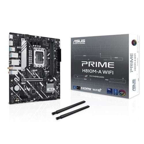 ASUS PRIME H810M-A WIFI DDR5 6400MHZ 1XHDMI 1XDP 2XM.2 USB 3.2 MATX 1851P (INTEL ULTRA PROCESSORS SERIES 2) 