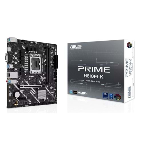 ASUS PRIME H810M-K DDR5 6400MT/S 1XVGA 1XHDMI 1XM.2 1851P MATX (INTEL ULTRA PROCESSORS SERIES 2) 