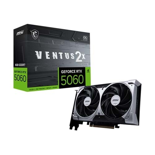 MSI GEFORCE RTX5060 8G VENTUS 2X OC 8GB GDDR7 128BIT 1XHDMI 3XDP EKRAN KARTI 
