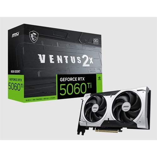 MSI GEFORCE RTX5060TI 8G VENTUS 2X OC PLUS 8GB GDDR7 128BIT 3XDP 1XHDMI EKRAN KARTI 