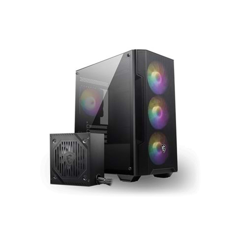 MSI MAG FORGE M100A D60 600W 80+ AKRİLİK YAN PANEL 3X120MM 1X120MM ARGB BRONZE MATX GAMING KASA 