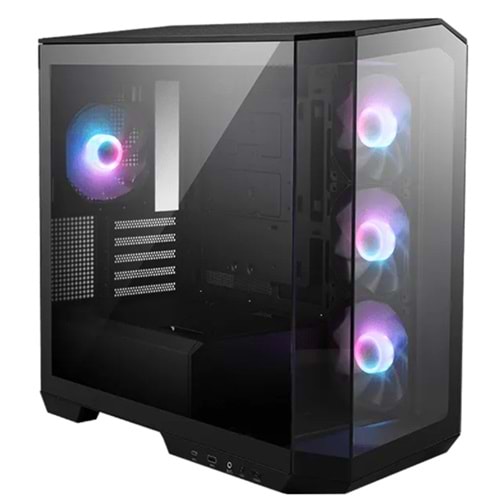 MSI MAG PANO M100R PZ B65 TEMPERLİ CAM 3X120MM 1X120MM ARGB FAN 650W BRONZ PANORAMİK SİYAH KASA 