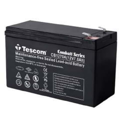 TESCOM COMBATT CBL12-7E 12V 7AH TAM BAKIMSIZ KURU AKÜ 