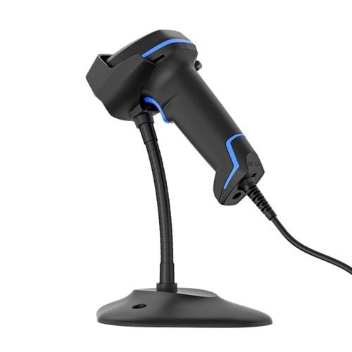 TIWOX VS-50 2D KAREKOD DPM KABLOLU USB BARKOD OKUYUCU + STAND 