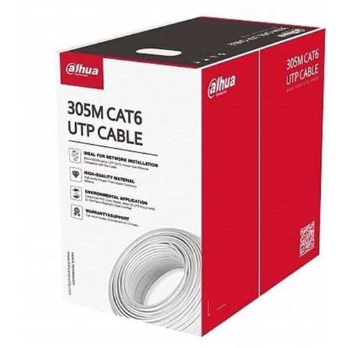 DAHUA PFM922I-6UN-C 305 METRE U/UTP 23AWG CCA BEYAZ RENK CAT6 KABLO 