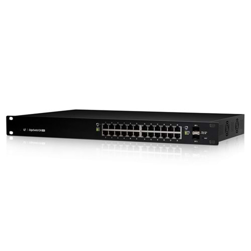 UBIQUITI ES-24-250W 24 PORT GIGABIT+2X1GB SFP+ CONSOL PORT 802.3AT/AF YÖNETİLEBİLİR 250W RACKMOUNT POE SWITCH 