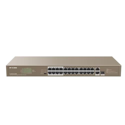 IP-COM F1126P-24-250W 24 PORT 10/100+ 2XRJ45/1X1GB SFP COMBO 250W POE RACMOUNT SWITCH 