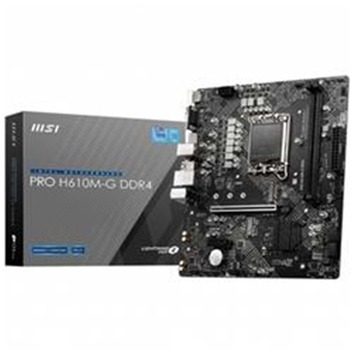 MSI PRO H610M-G DDR4 SOKET 1700 DDR4 3200(OC) PCI-E GEN 4 M.2 USB3.2 1X 1G LAN MATX ANAKART